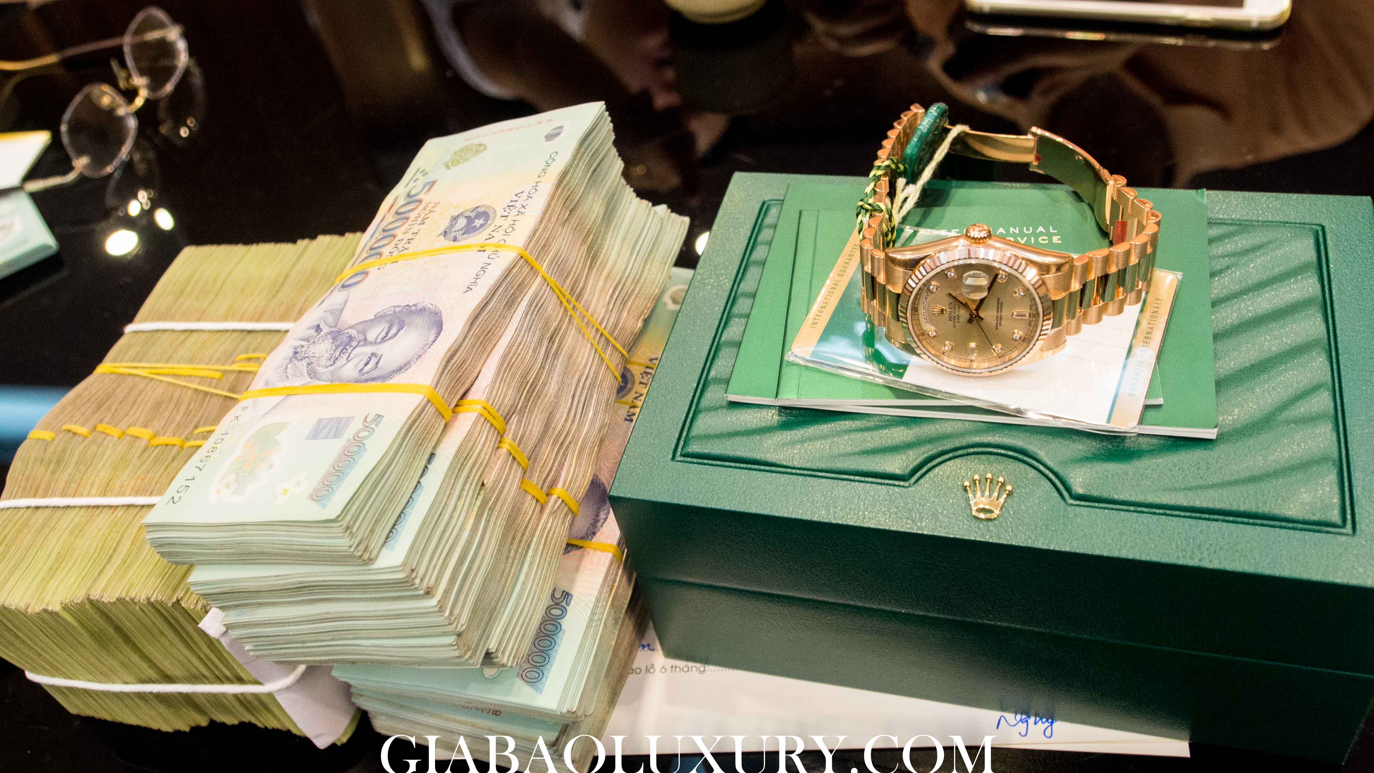 Gia Bảo Luxury thu mua đồng hồ Rolex Day-date chính hãng 